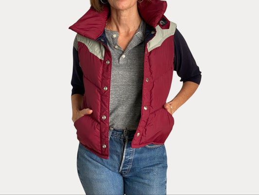 Size Small. Vintage Goose down vest Made In USA-AJ357 Studio-AJ357 Studio
