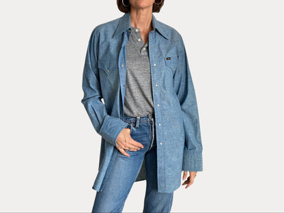Size Small. NOS Vintage Lee chambray shirt Made in USA-AJ357 Studio-AJ357 Studio