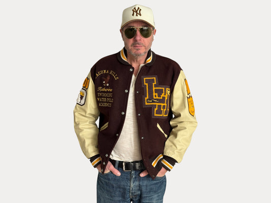 Med. Vintage College Varsity Jacket – Laguna Hills Water Polo Academic . Made in USA-AJ357 Studio-AJ357 Studio