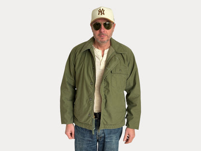 Size L. Vintage 1966 US Navy A-2 Deck Jacket . Military-AJ357 Studio-AJ357 Studio