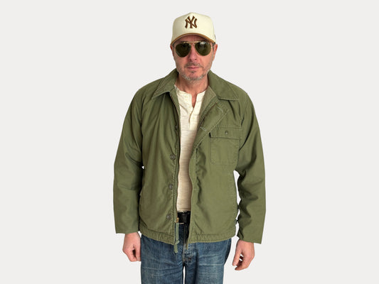 Size L. Vintage 1966 US Navy A-2 Deck Jacket . Military-AJ357 Studio-AJ357 Studio
