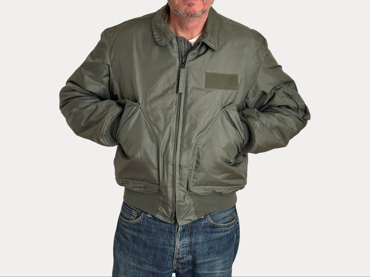 Authentic Vintage CWU-45/P Flight Jacket - 100% Aramid Fire Resistant - Size Large