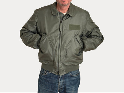 Authentic Vintage CWU-45/P Flight Jacket - 100% Aramid Fire Resistant - Size Large