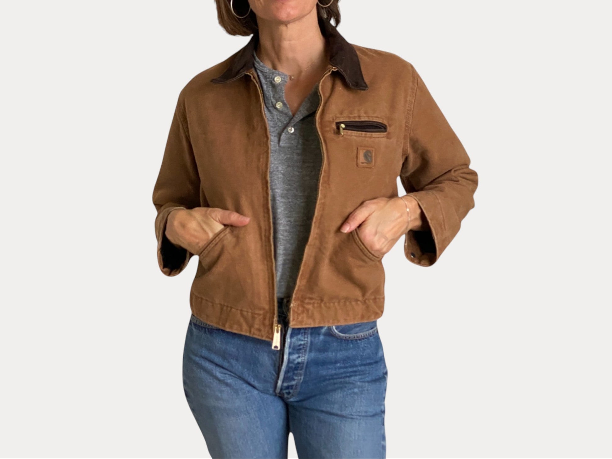 Youth L. Vintage Carhartt Blanket lined jacket Made in USA-AJ357 Studio-AJ357 Studio