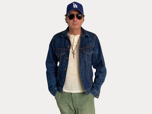 Size 42 US. Vintage 60s LEVIS Big E trucker Jacket Made in USA.-AJ357 Studio-AJ357 Studio