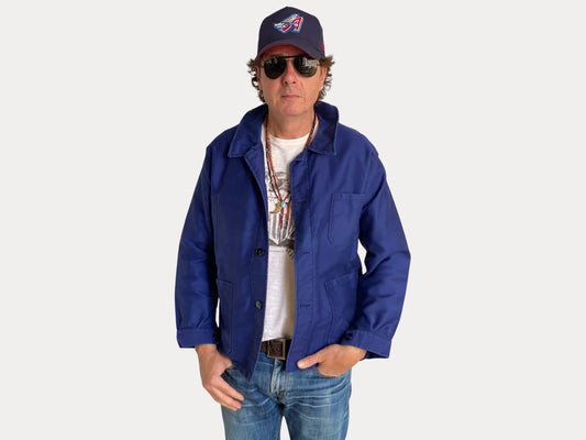 Size 46UE. Vintage French Moleskin jacket.-AJ357 Studio-AJ357 Studio