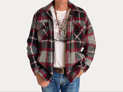 Large. Heavy plaid zipper jacket made by Northern Summit-AJ357 Studio-AJ357 Studio