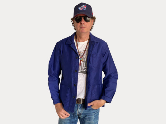 Size 50UE. Vintage French Moleskin jacket.-AJ357 Studio-AJ357 Studio