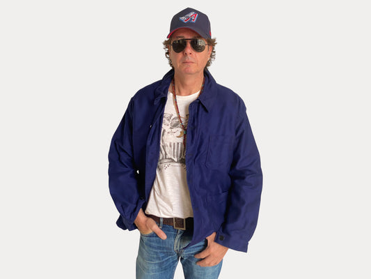 Size 52UE. Vintage French Moleskin jacket.-AJ357 Studio-AJ357 Studio