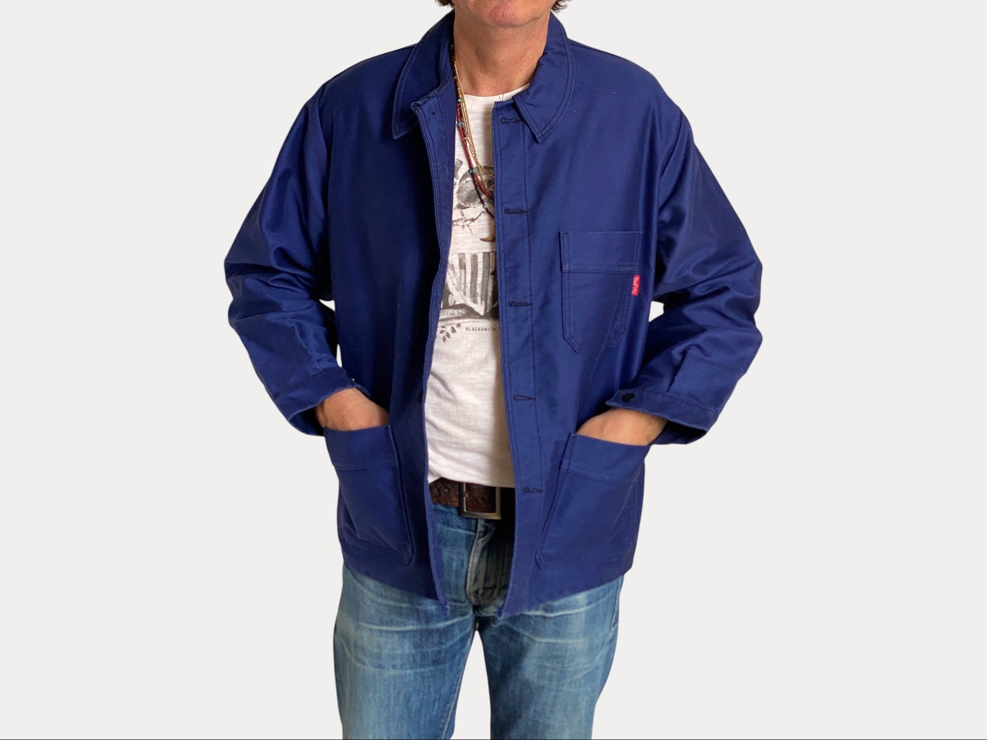 Size 50/52 EU. Vintage French Moleskin jacket. Made in France-AJ357 Studio-AJ357 Studio