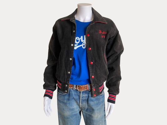 Size XS. Vintage black Corduroy jacket Made in USA-AJ357 Studio-AJ357 Studio