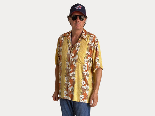 Size Large. Vintage 90s Rayon Hawaiian shirt by Puritan-AJ357 Studio-AJ357 Studio