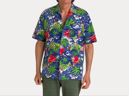 Size Large. Vintage 90s cotton Hawaiian shirt-AJ357 Studio-AJ357 Studio
