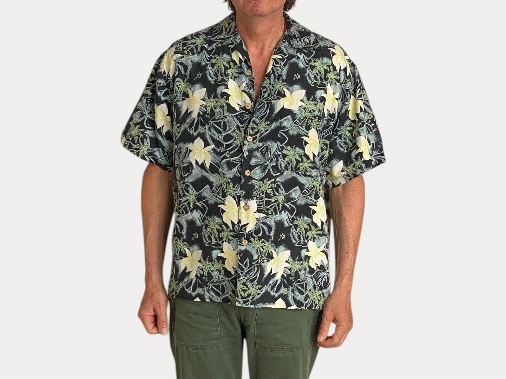 Size Large. Vintage 90s Hawaiian shirt-AJ357 Studio-AJ357 Studio