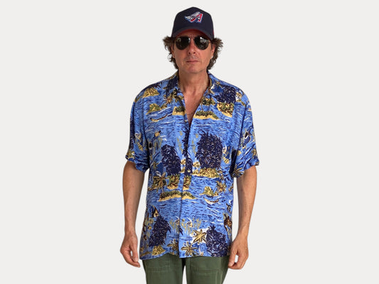 Size Large. Vintage 90s Hawaiian shirt-AJ357 Studio-AJ357 Studio