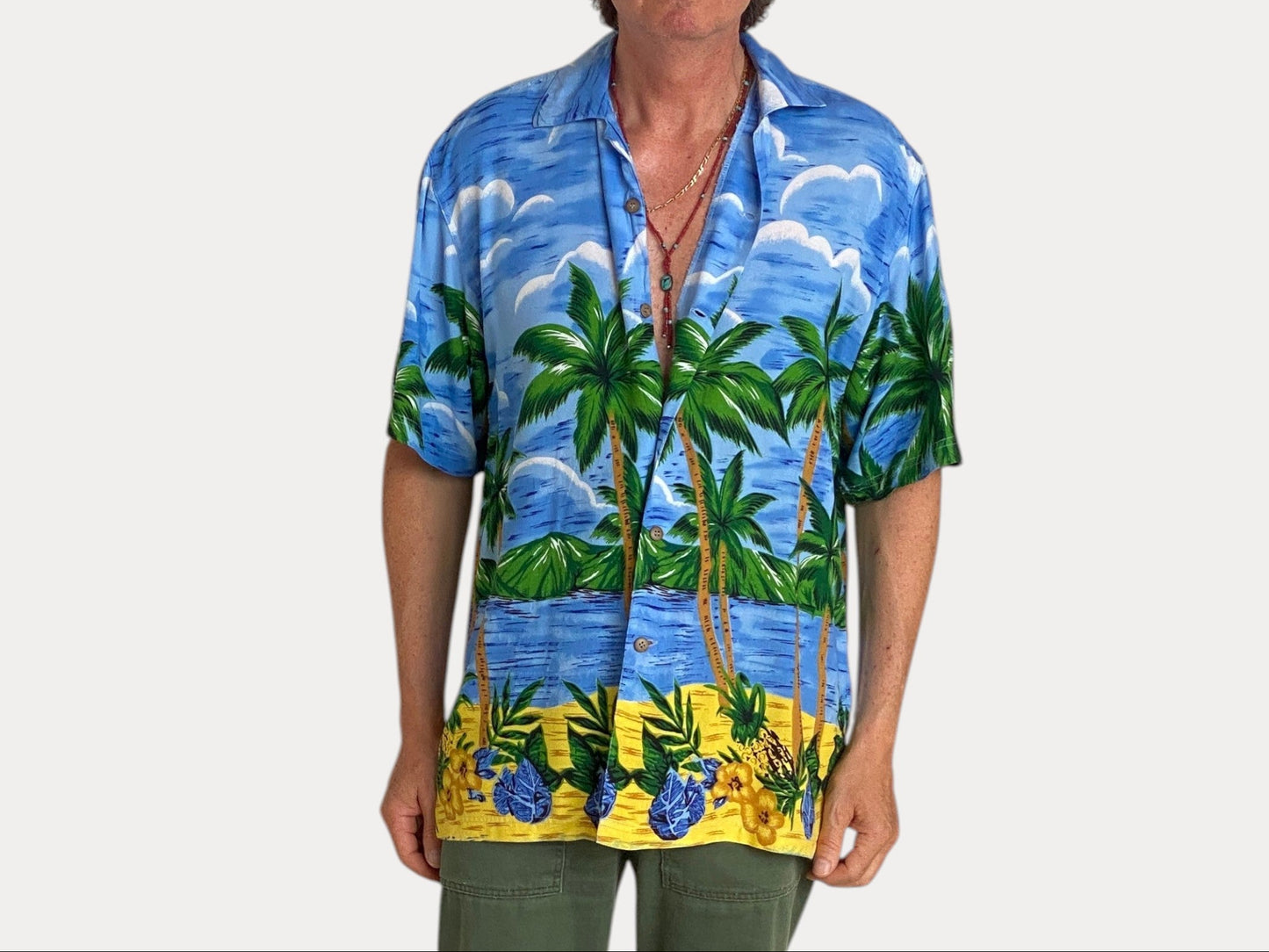 Size Large. Vintage 90s Hawaiian shirt-AJ357 Studio-AJ357 Studio