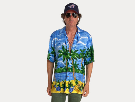 Size Large. Vintage 90s Hawaiian shirt-AJ357 Studio-AJ357 Studio