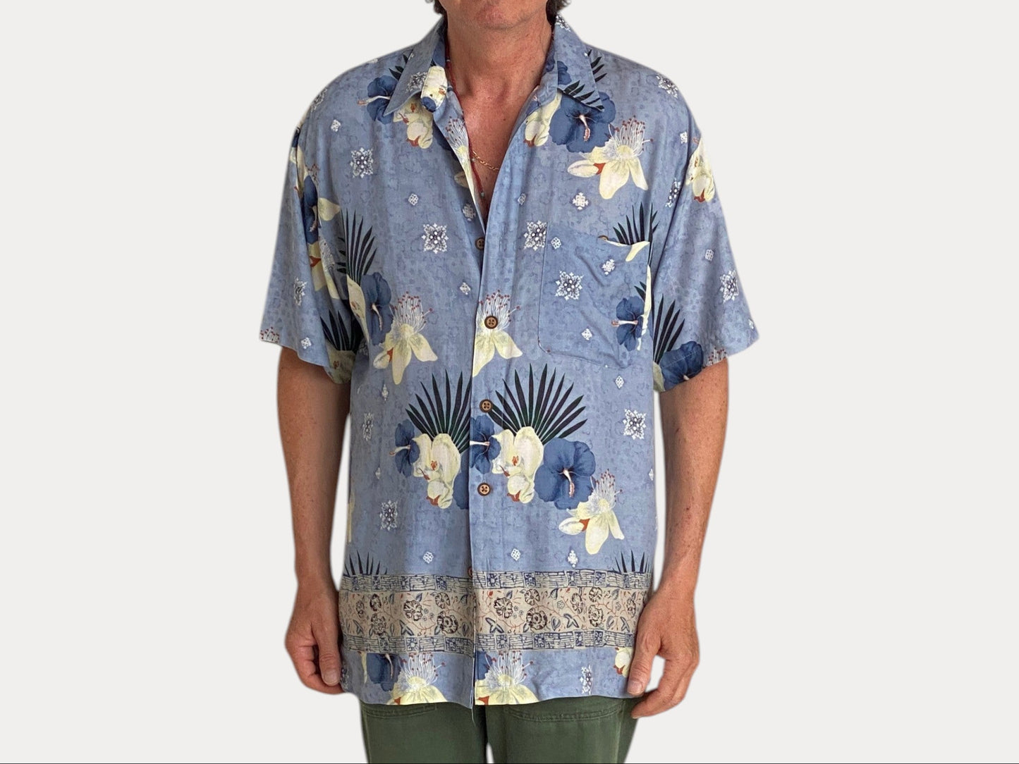 Size Large. Vintage 90s Hawaiian shirt-AJ357 Studio-AJ357 Studio