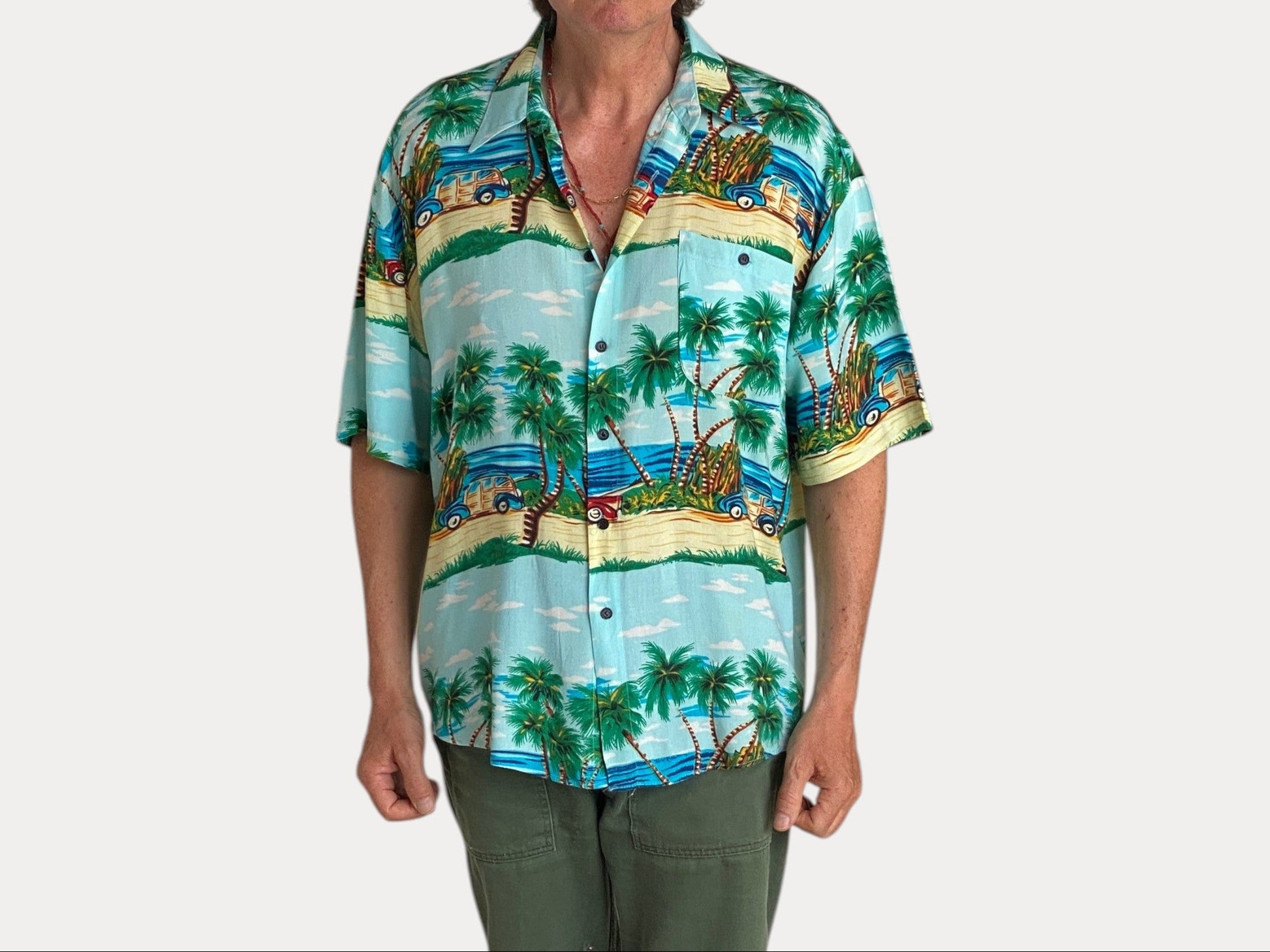 Size Large. Vintage 90s Hawaiian shirt-AJ357 Studio-AJ357 Studio
