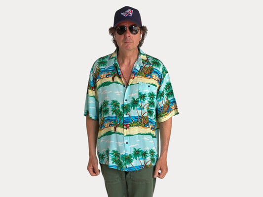 Size Large. Vintage 90s Hawaiian shirt-AJ357 Studio-AJ357 Studio
