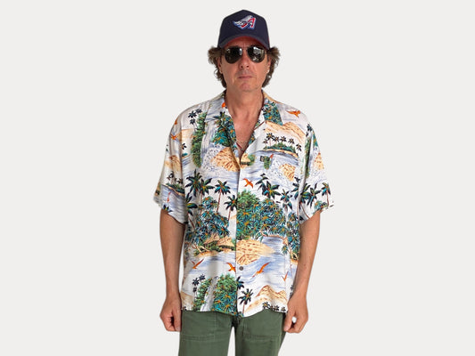 Size Large. Vintage 90s Hawaiian shirt-AJ357 Studio-AJ357 Studio