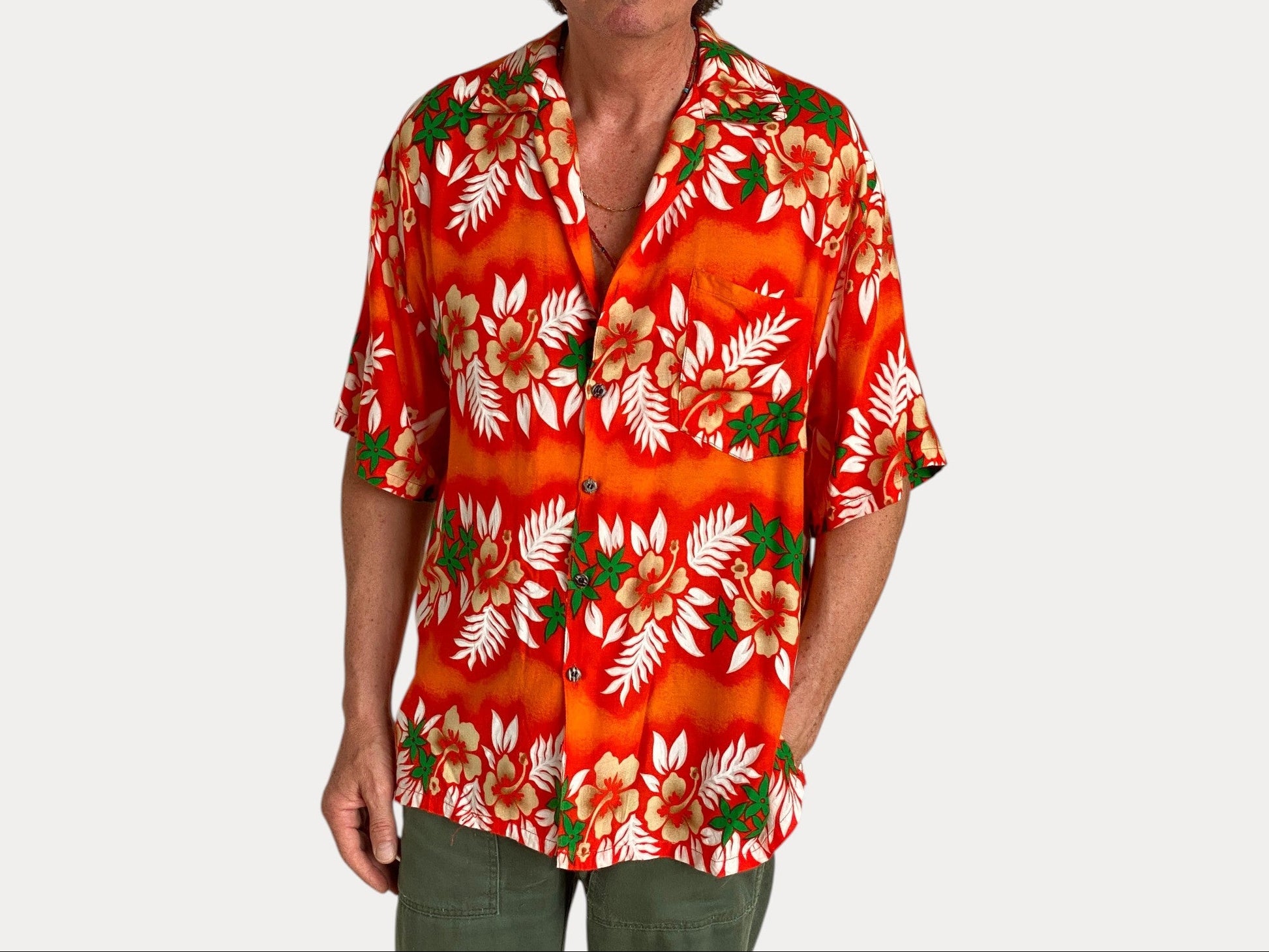 Size Large. Vintage 90s Hawaiian shirt-AJ357 Studio-AJ357 Studio
