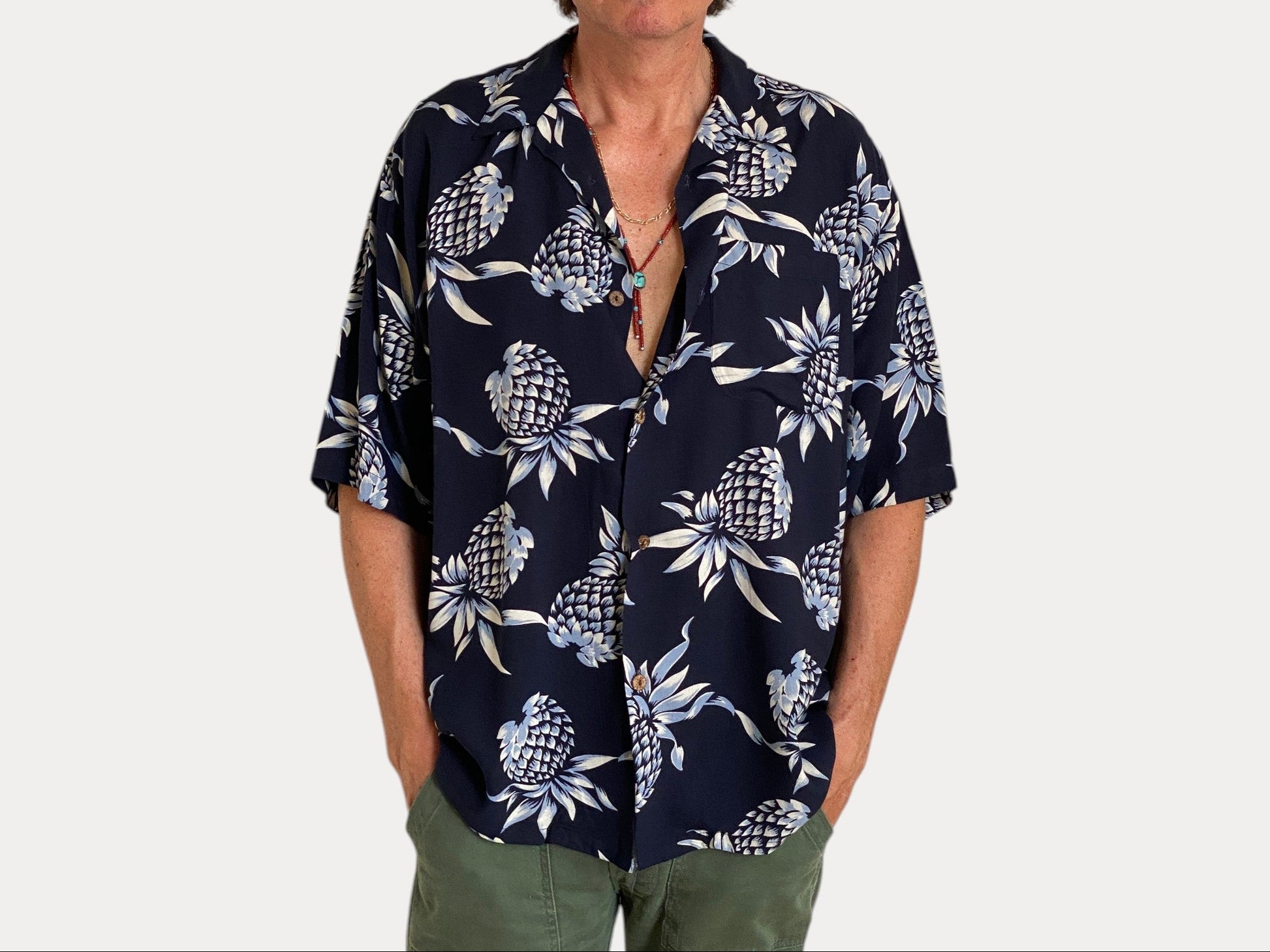 Size Large. Vintage 90s Hawaiian shirt-AJ357 Studio-AJ357 Studio