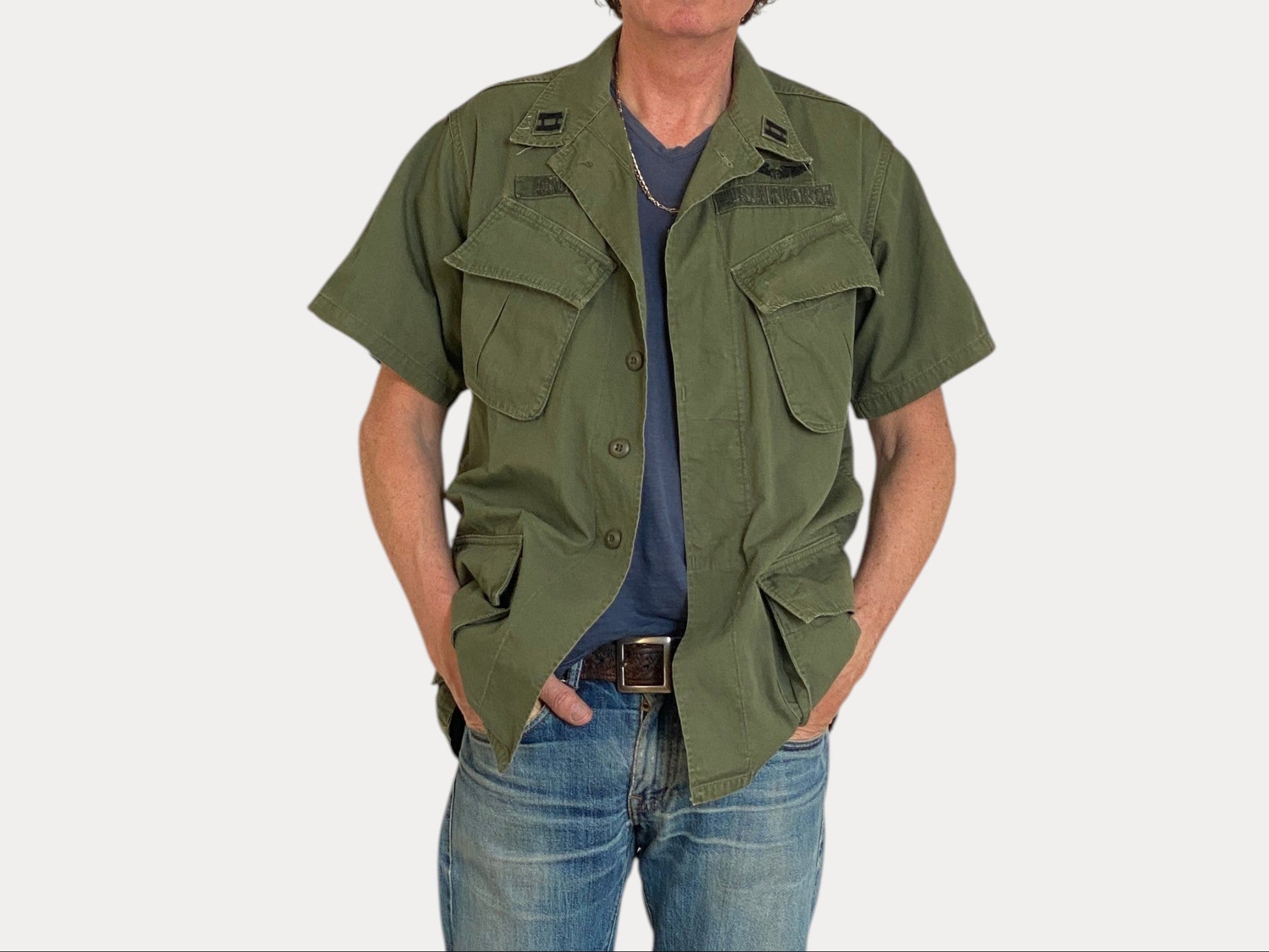 Medium. Authentic 1967 3rd pattern US Air Force vintage Vietnam jungle jacket.-AJ357 Studio-AJ357 Studio