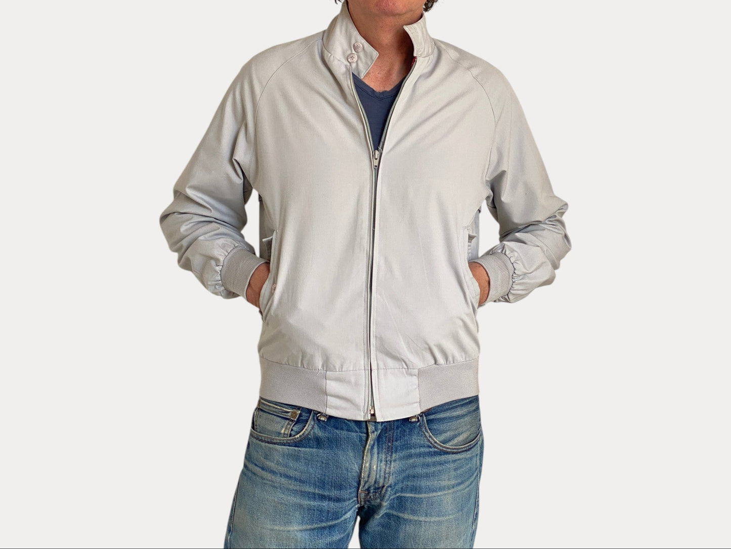 Size Small 80s Vintage Light Zipper Jacket-AJ357 Studio-AJ357 Studio