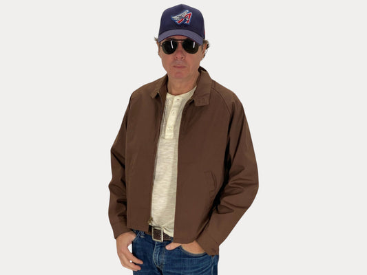 Size 42US /52EU 60s Vintage cotton zipper jacket Made in USA-AJ357 Studio-AJ357 Studio