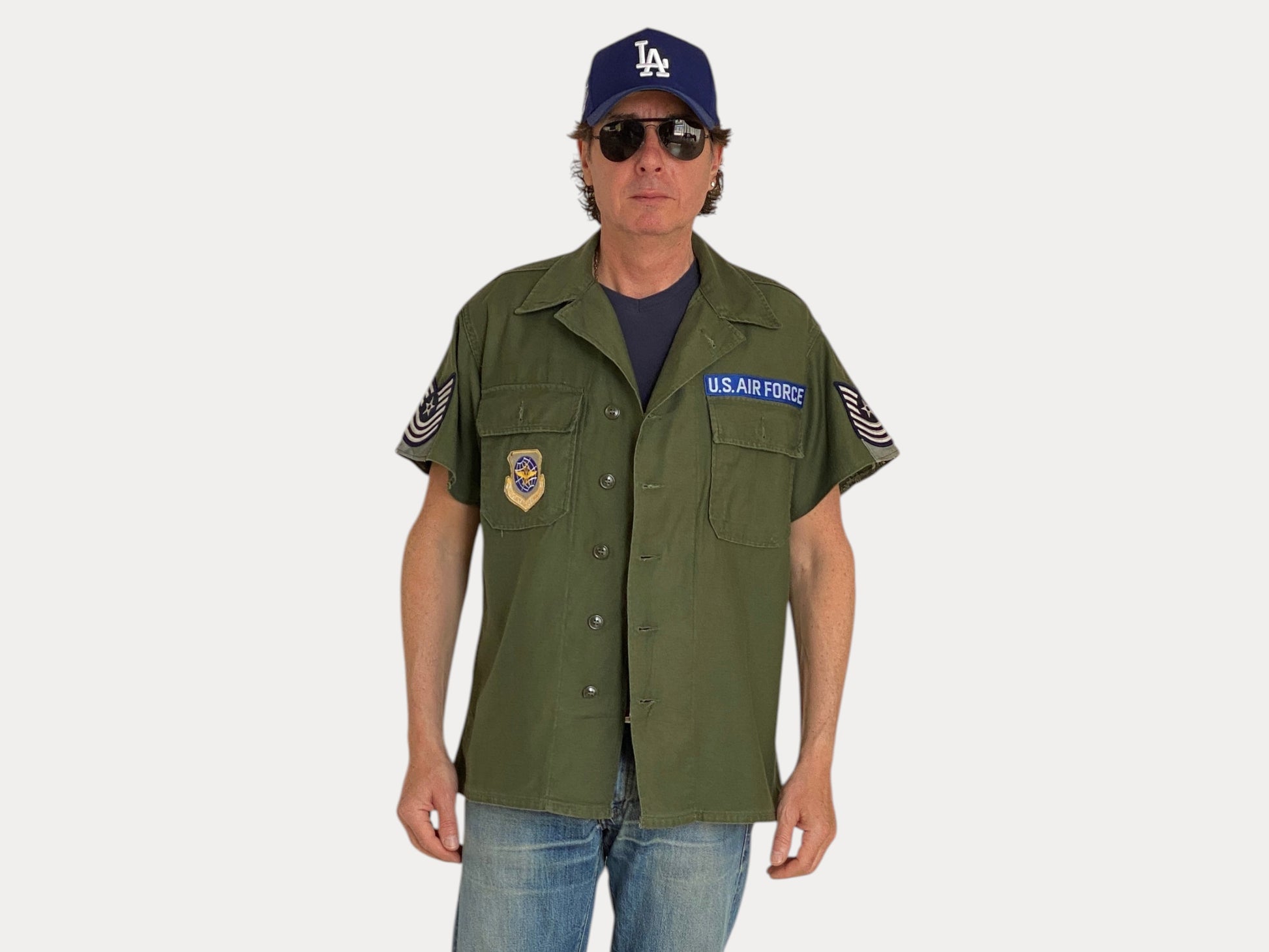 Medium. Authentic 1963 US Air Force vintage Fatigue Shirt-AJ357 Studio-AJ357 Studio