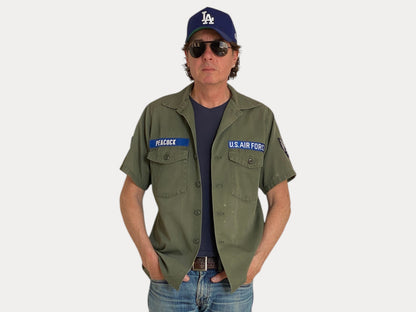 Medium Authentic Vintage 1977 US Army OG 507 Fatigue Shirt | Classic Military Style | USA Vintage BCN-AJ357 Studio-AJ357 Studio