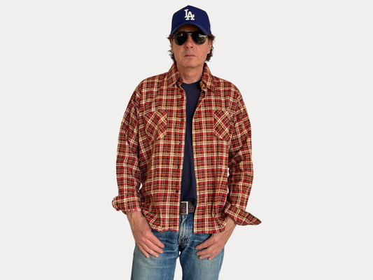 Large Vintage 90s Flannel Shirt | Classic Retro Style | USA Vintage BCN-AJ357 Studio-AJ357 Studio