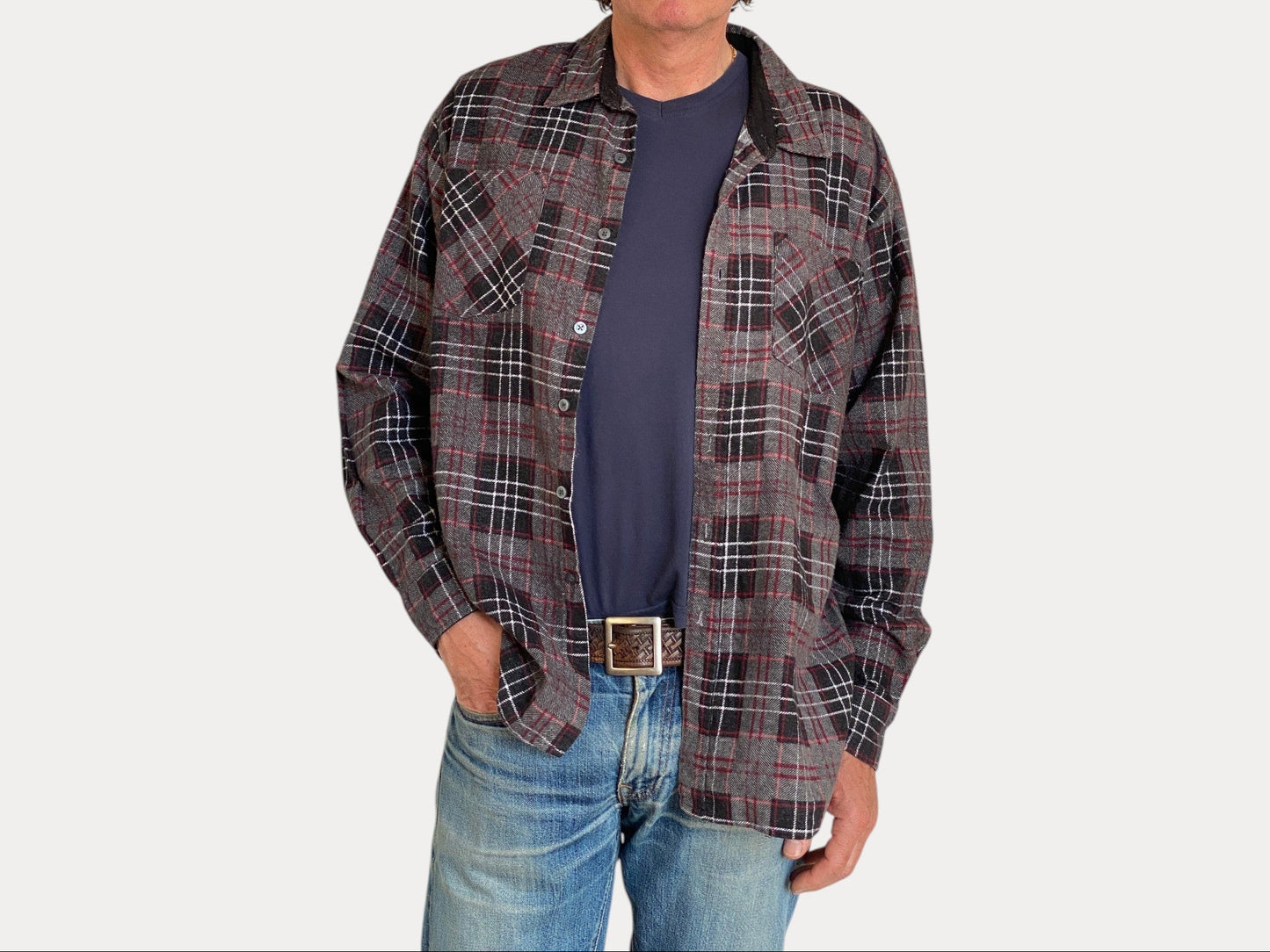 Large Vintage 90s Flannel Shirt | Classic Retro Style | USA Vintage BCN-AJ357 Studio-AJ357 Studio