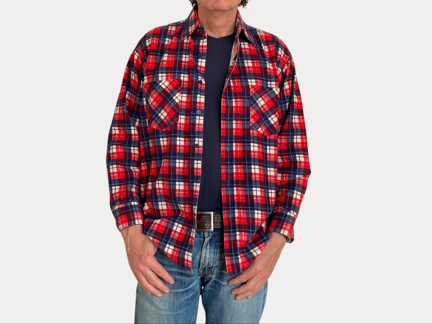 Medium Vintage Flannel Shirt | Classic Retro-AJ357 Studio-AJ357 Studio