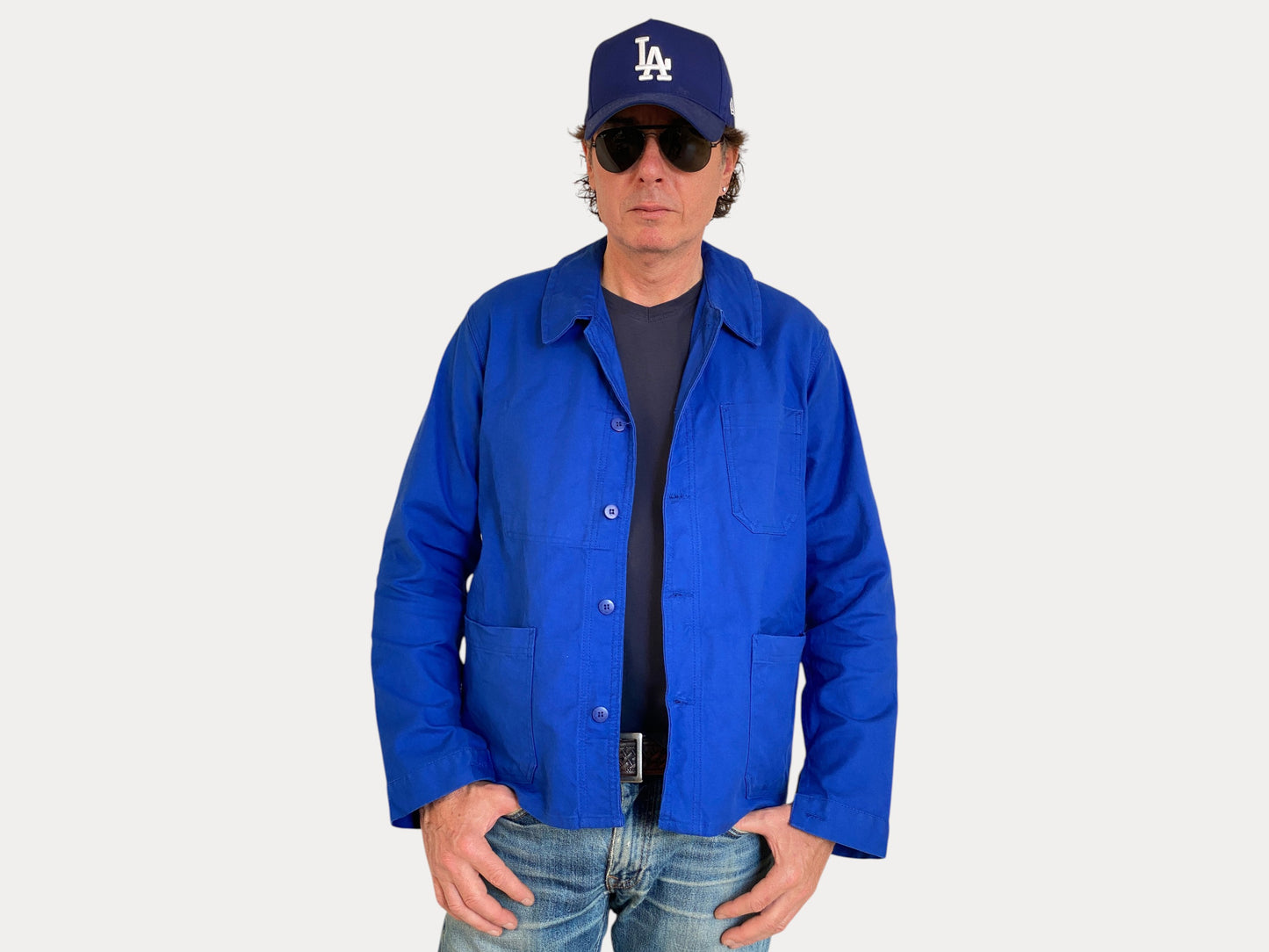 Size 48EU Vintage French Cotton Work Jacket | Classic Retro Style | USA Vintage BCN-AJ357 Studio-AJ357 Studio