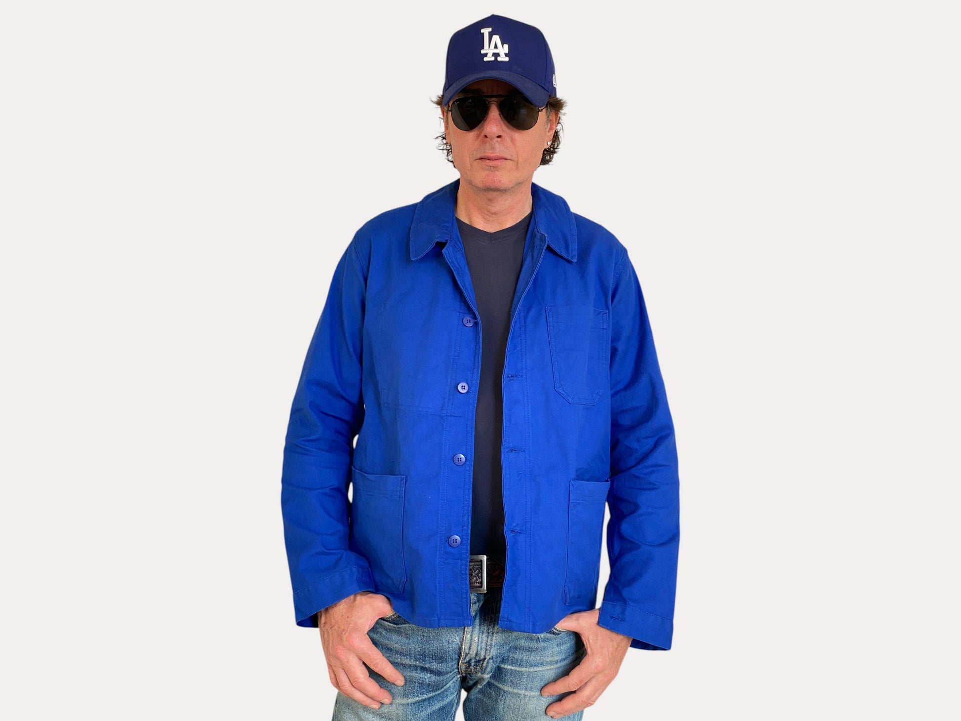 Size 48EU Vintage French Cotton Work Jacket | Classic Retro Style | USA Vintage BCN-AJ357 Studio-AJ357 Studio