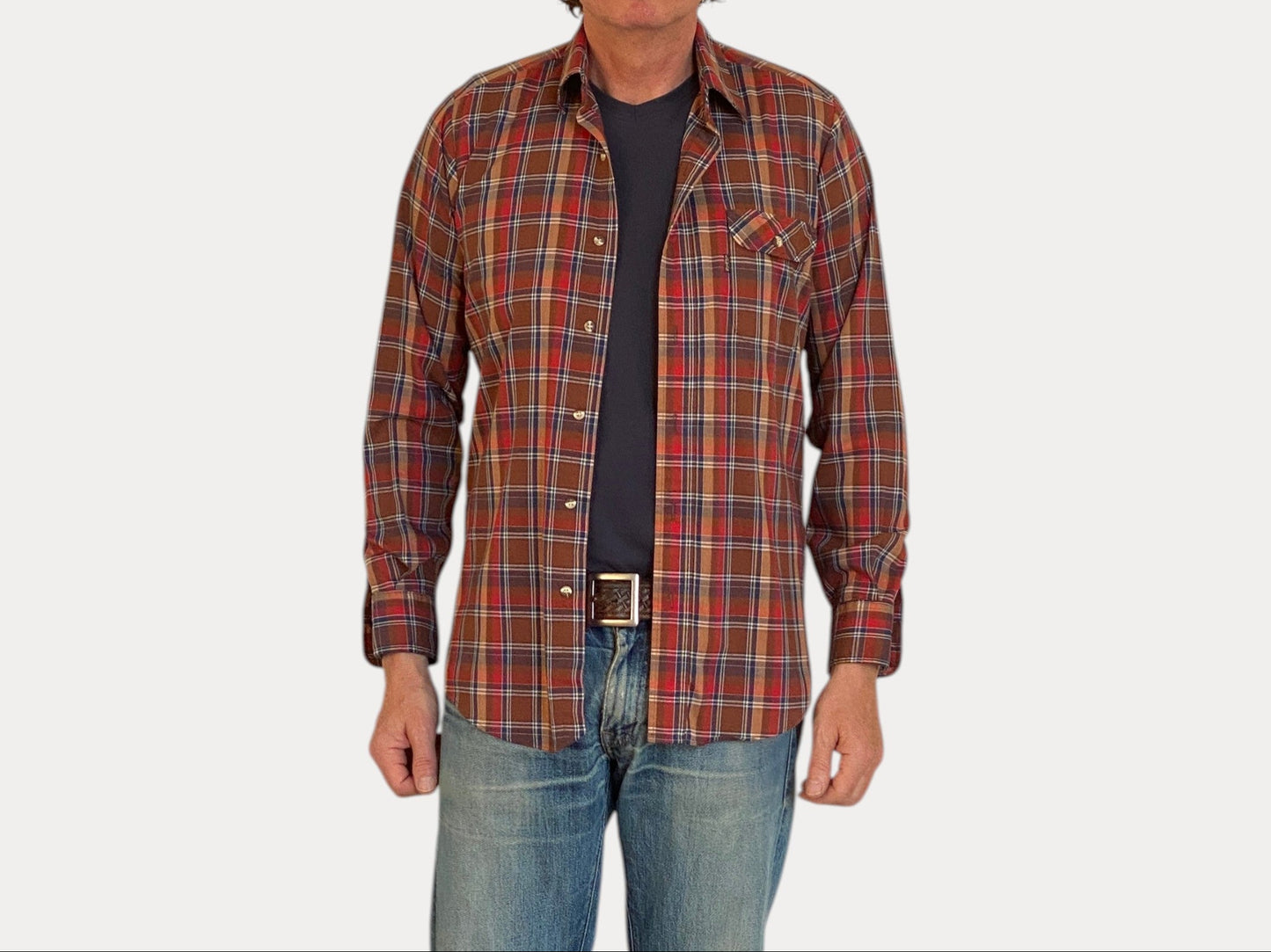 Small Vintage 80’s Levi's Plaid Shirt | Made in USA | Classic Retro Style | USA Vintage BCN-AJ357 Studio-AJ357 Studio