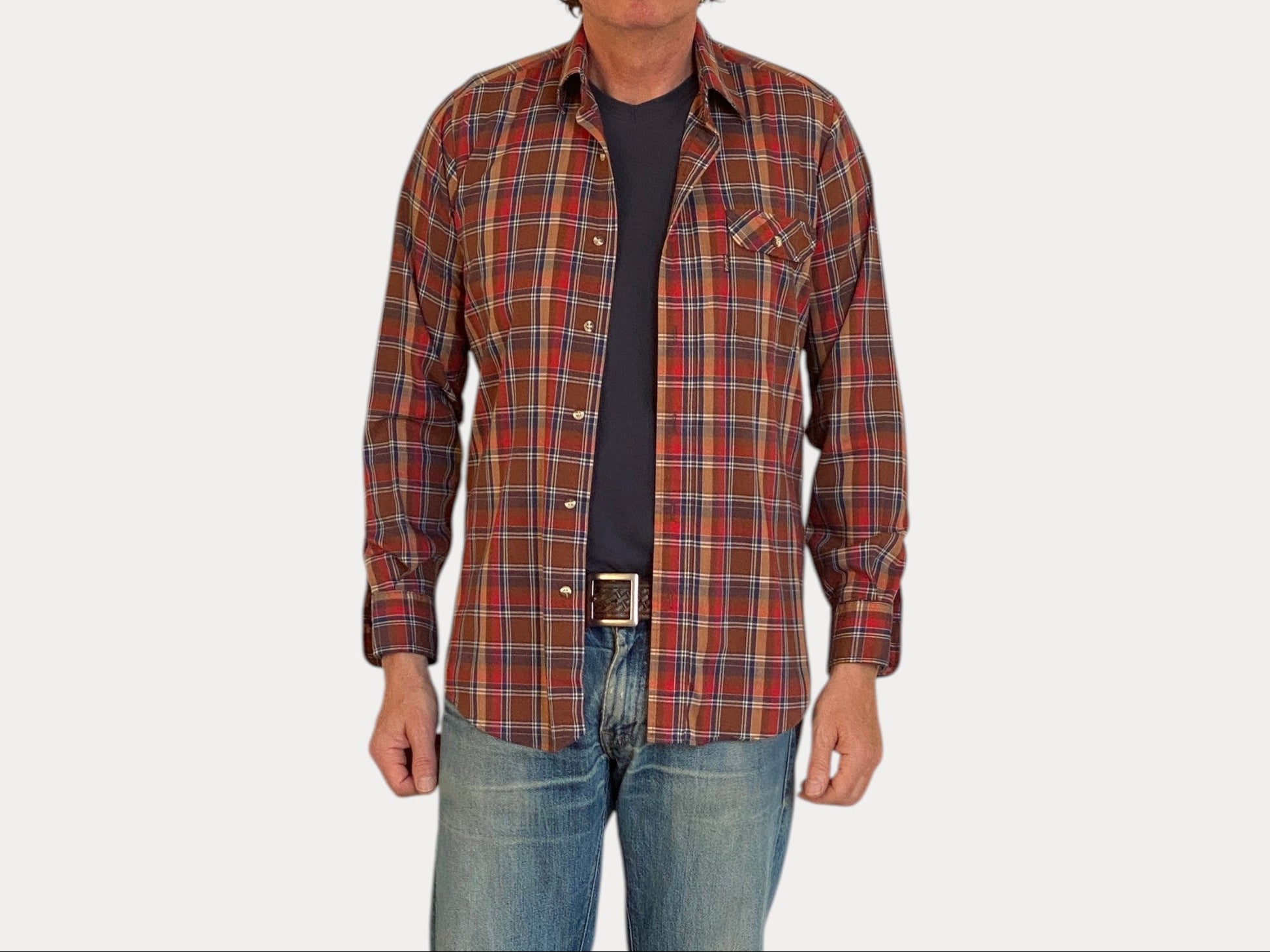 Small Vintage 80’s Levi's Plaid Shirt | Made in USA | Classic Retro Style | USA Vintage BCN-AJ357 Studio-AJ357 Studio
