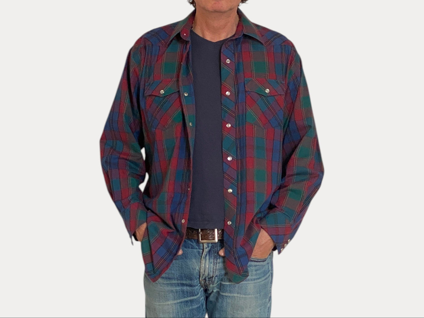 Large. Vintage 90’s plaid Flannel western shirt-AJ357 Studio-AJ357 Studio
