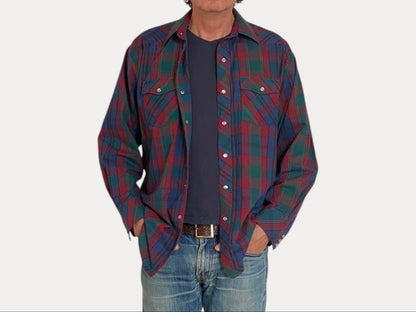 Large. Vintage 90’s plaid Flannel western shirt-AJ357 Studio-AJ357 Studio