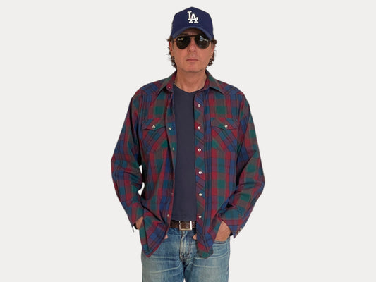 Large. Vintage 90’s plaid Flannel western shirt-AJ357 Studio-AJ357 Studio