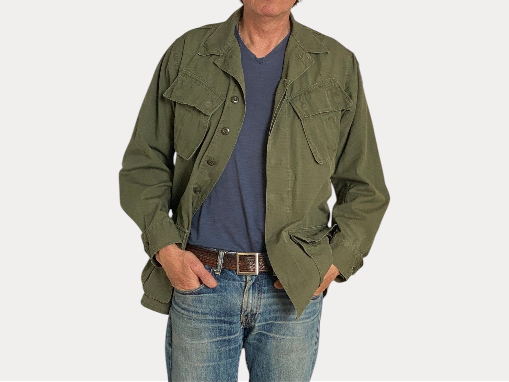 Authentic 60s US Army Vintage Vietnam Jungle Jacket | Size Small Long | Timeless Military Style-AJ357 Studio-AJ357 Studio