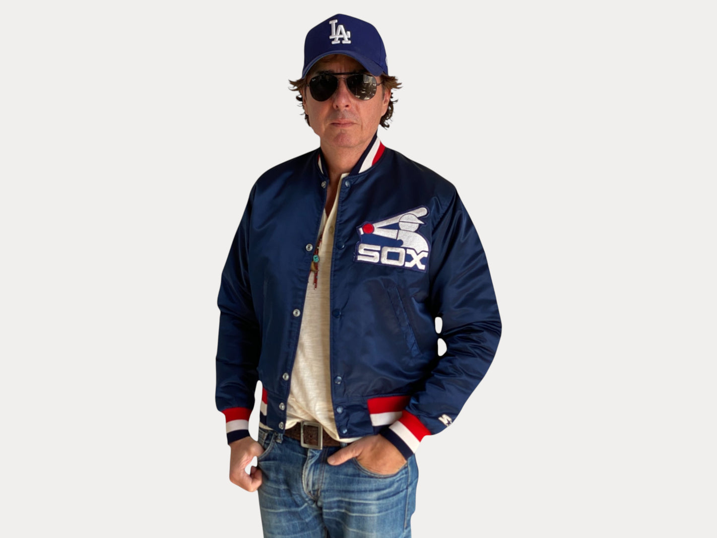 Size Small . Vintage White Sox Starter jacket Made In USA-AJ357 Studio-AJ357 Studio