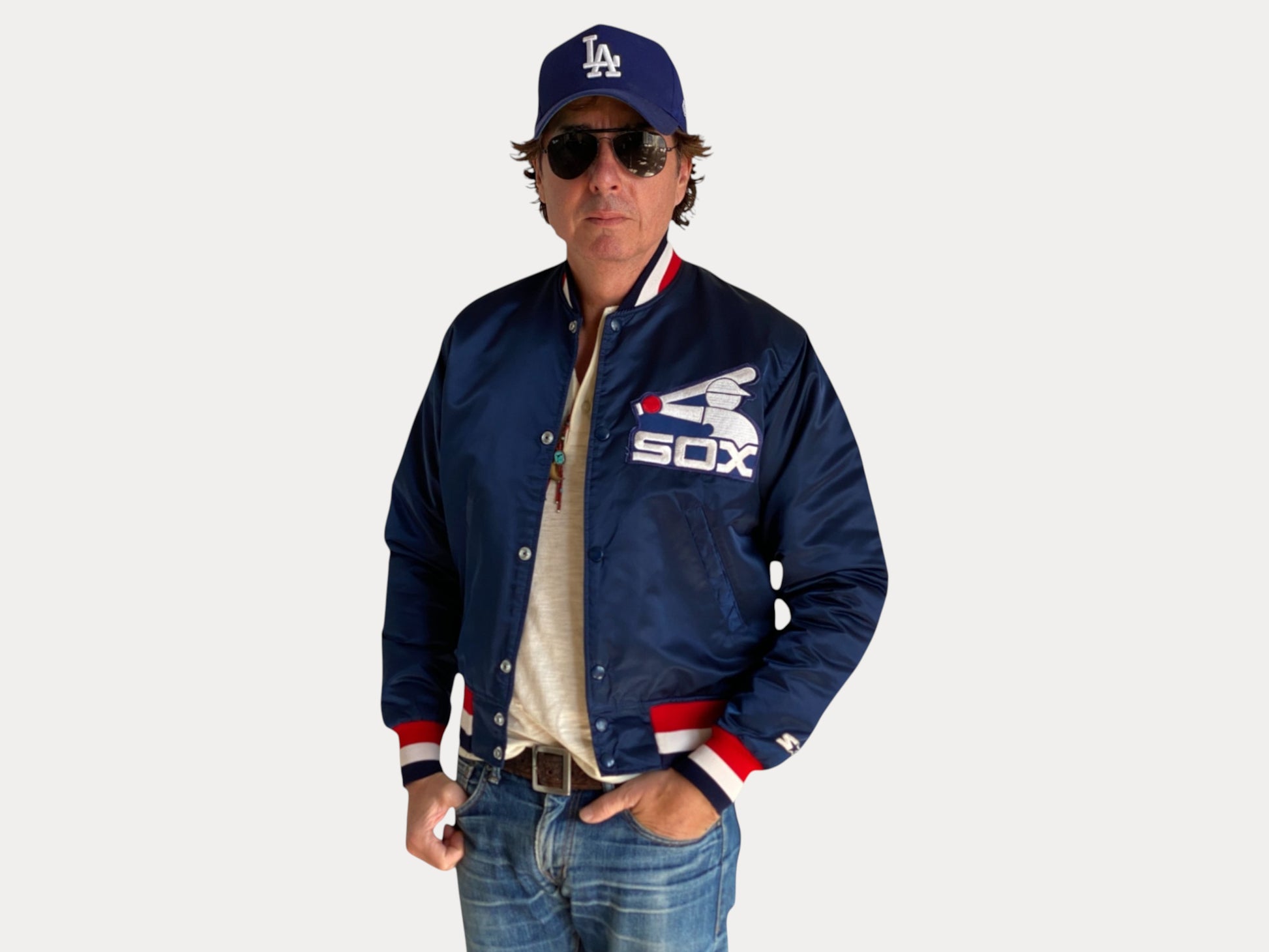 Size Small . Vintage White Sox Starter jacket Made In USA-AJ357 Studio-AJ357 Studio