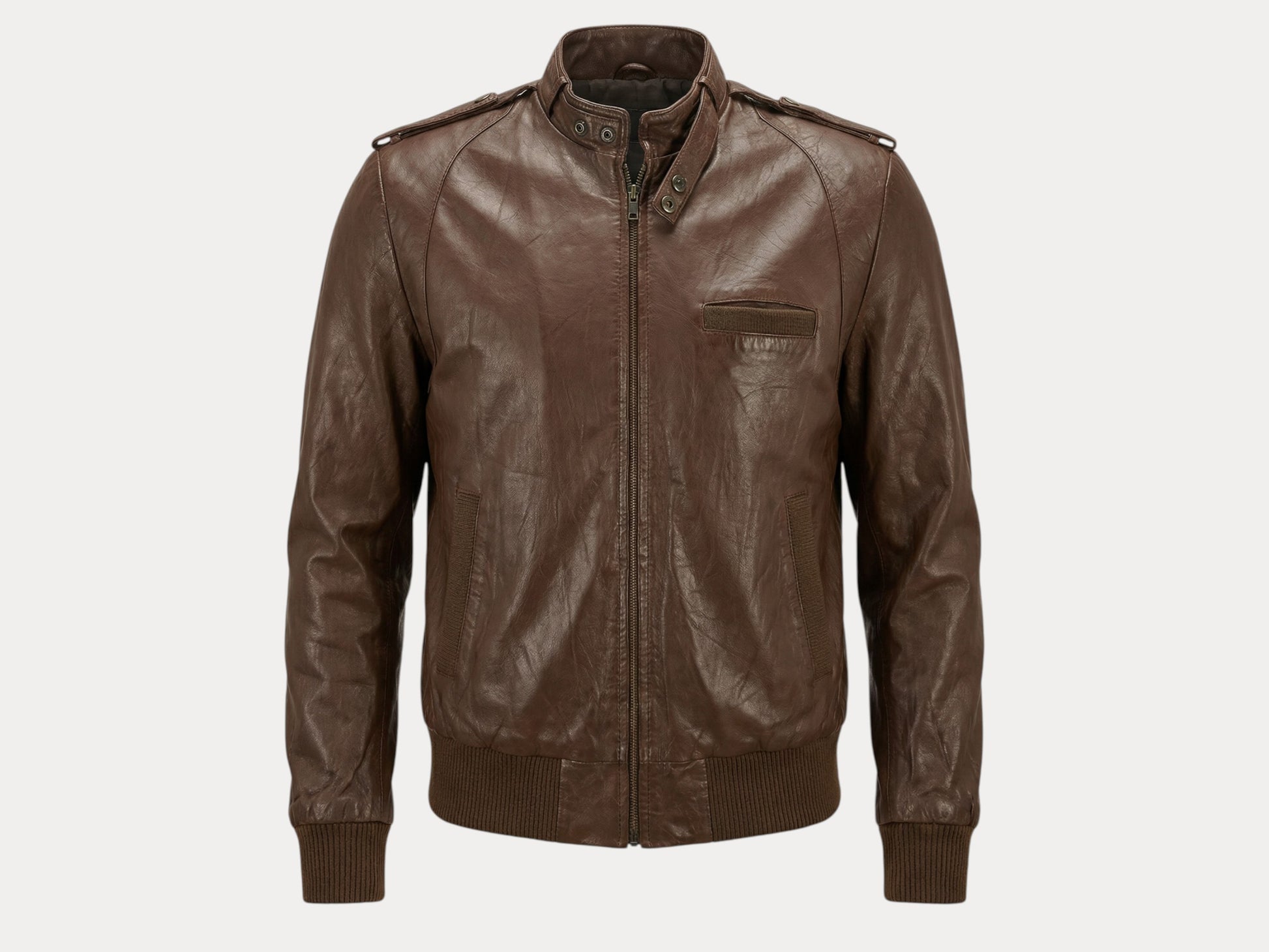 Size 40US / 50EU Vintage 80s Leather Jacket - Retro Fashion-AJ357 Studio-AJ357 Studio