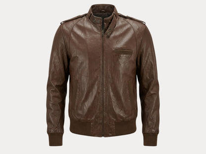 Size 40US / 50EU Vintage 80s Leather Jacket - Retro Fashion-AJ357 Studio-AJ357 Studio