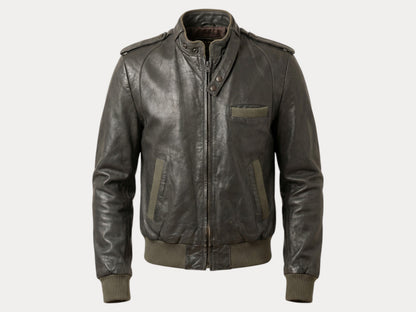 80s Vintage Leather Jacket | Size 38US (48EU) | Retro Fashion Statement-AJ357 Studio-AJ357 Studio