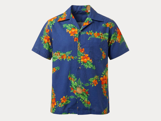 Large. Vintage 80s Hawaiian cotton shirt Made in Hawaii-AJ357 Studio-AJ357 Studio