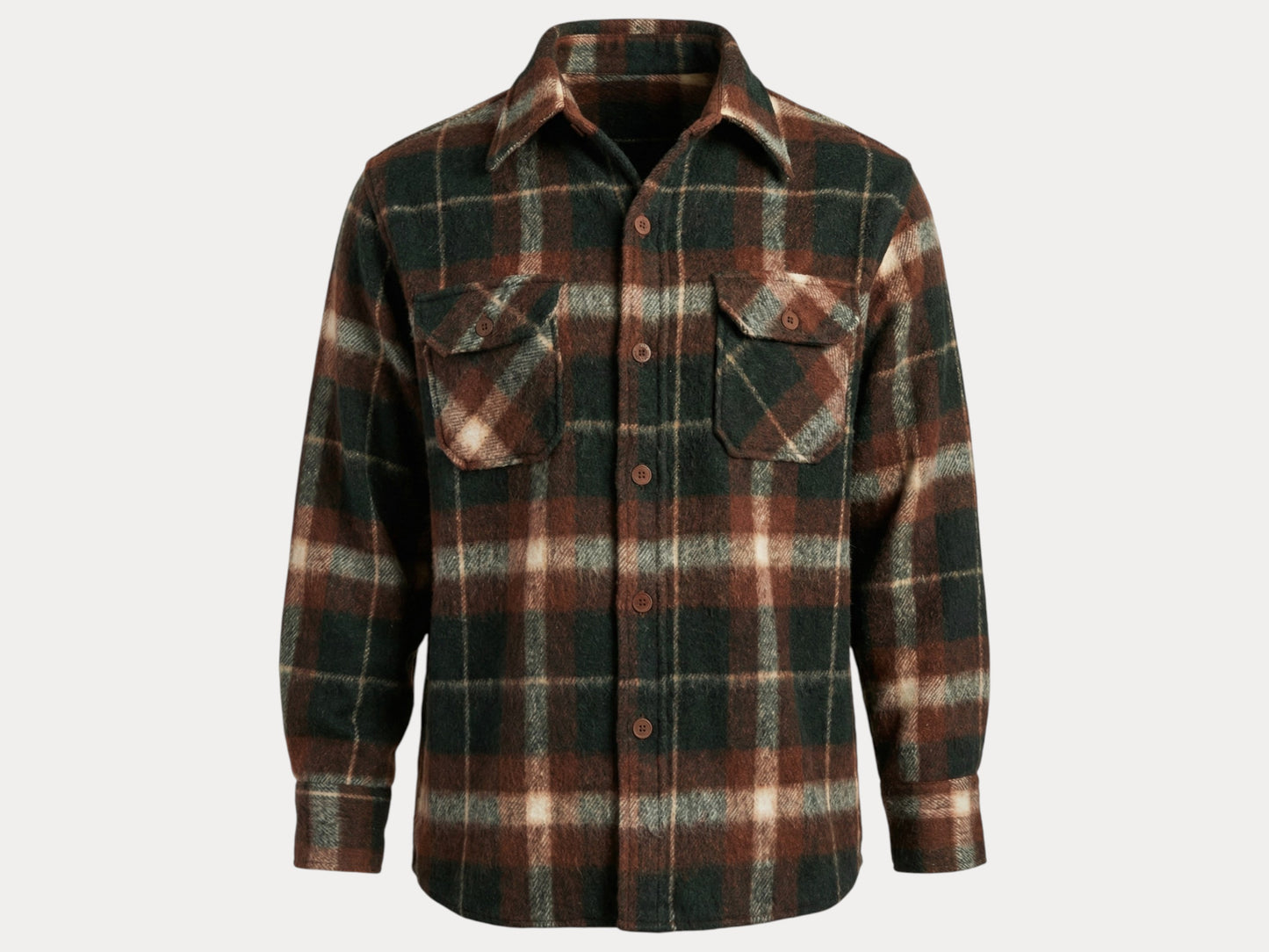 Size Large, 80s Heavy plaid shirt-AJ357 Studio-AJ357 Studio